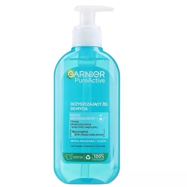 Garnier Czysta Skóra Żel oczyszczający przeciw niedoskonałościom z kwasem salicylowym 200ml 