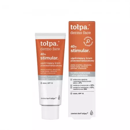 Tołpa Dermo Face Stimulator 40+, ujędrniający krem przeciwzmarszczkowy, dzień, SPF15, 40ml