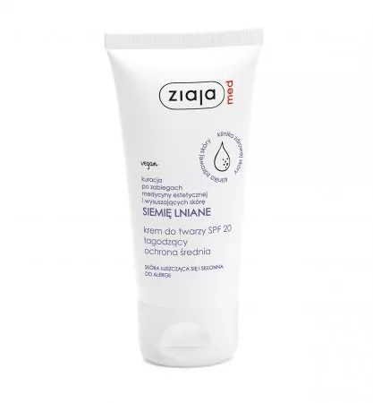 Ziaja Med Kuracja siemieniem lnianym, krem do twarzy SPF20, 50ml