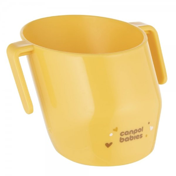 Canpol Babies Sprytny otwarty kubek dla dzieci do nauki picia Żółty