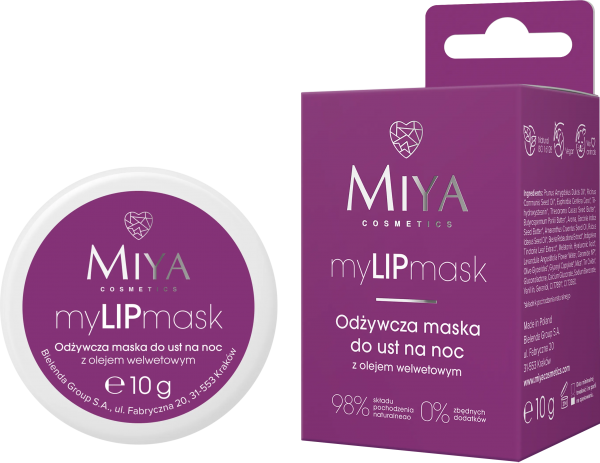 Miya Cosmetics myLIPmask, odżywcza maska do ust na noc, 10ml