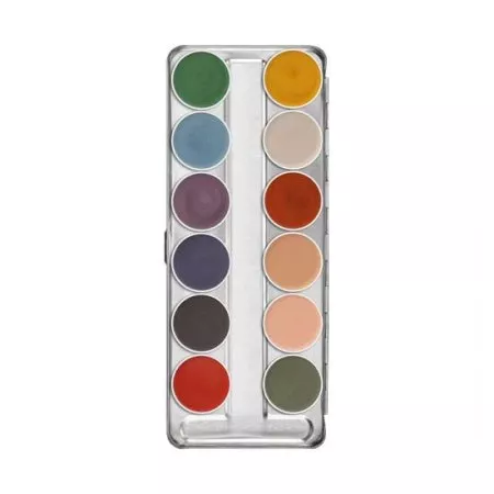 Kryolan Supracolor, Interferenz, paleta 12 farb do twarzy i ciała