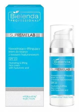 Bielenda Professional Supremelab, Hydra-Hyal2, krem do twarzy z kwasem hialuronowym SPF 15, 50ml