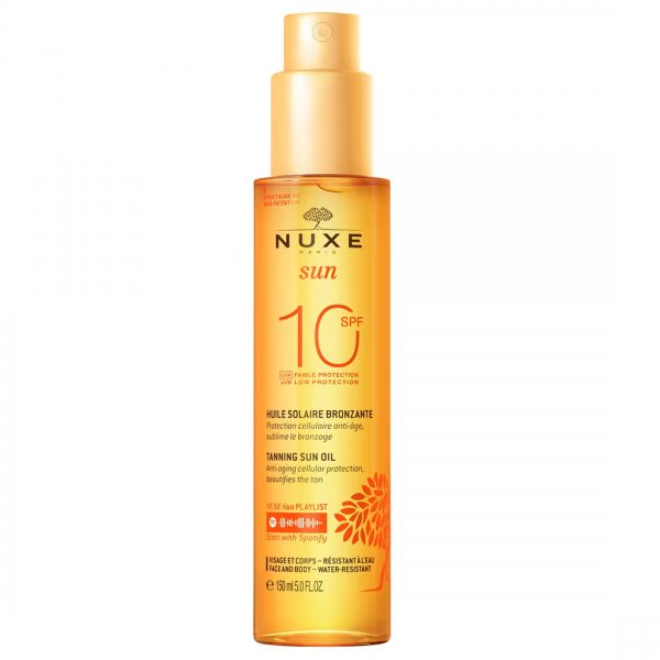 Nuxe Sun brązujący olejek do opalania twarzy i ciała SPF10 150ml