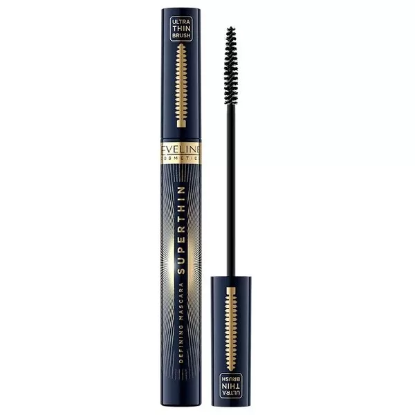 Eveline Superthin Defining Mascara, tusz do rzęs z precyzyjną szczoteczką, 6ml