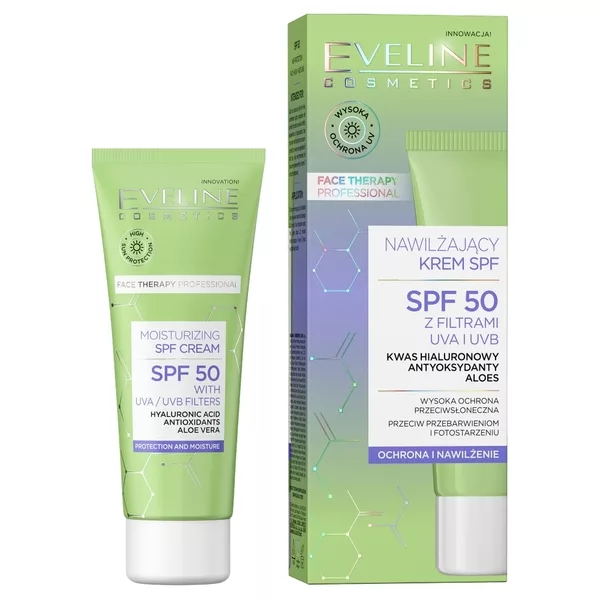 Eveline Face Therapy, nawilżający krem SPF50, 30ml - data ważności (1.06.2026)