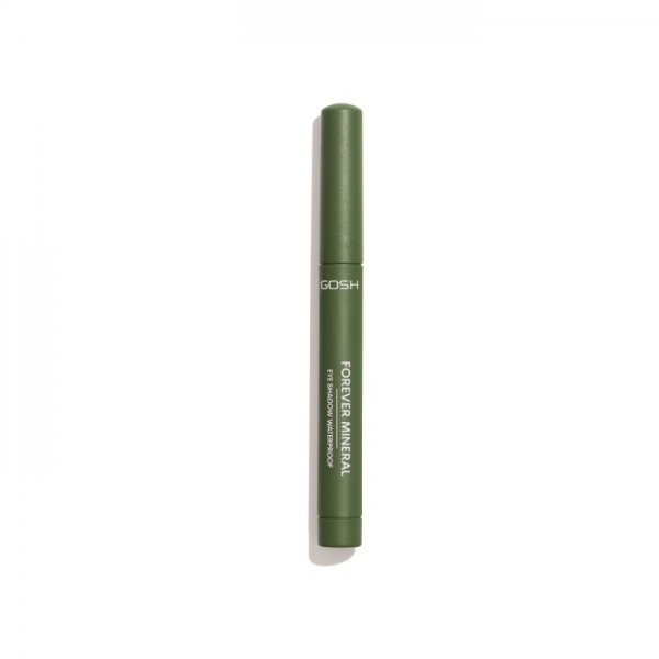 Gosh Forever Mineral, cień do powiek w sztyfcie wodoodporny, 019 Matt Olive Green, 1.4g