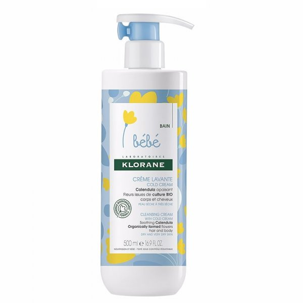 Klorane Bebe Cleansing Cream krem oczyszczający dla dzieci z cold cream 500ml