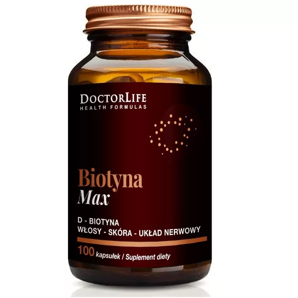 Doctor Life Biotyna Max D-Biotyna 5mg suplement diety 100 tabletek