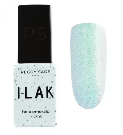 Peggy Sage I-LAK, lakier hybrydowy, holo emerald, 5ml