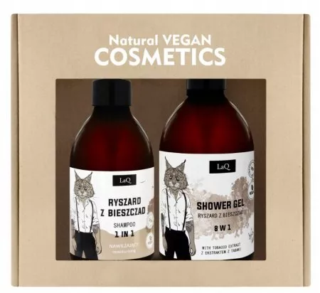LaQ Zestaw Ryszard z Bieszczad: żel 500ml, szampon 300ml (wkładka)