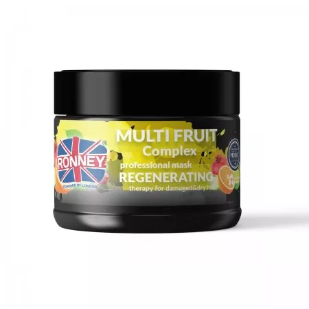 Ronney Professional Mask Multi Fruit Complex Regenerating Therapy, Maska regenerująca do włosów suchych i zniszczonych 300ml