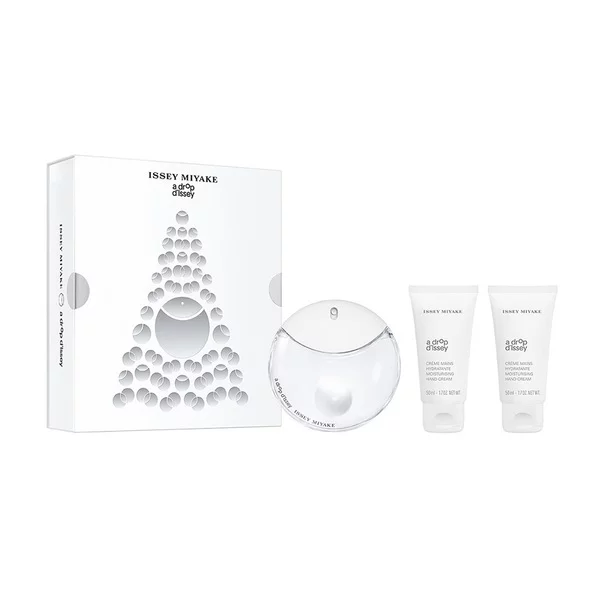 Issey Miyake A Drop D'issey zestaw woda perfumowana spray 50ml + nawilżający krem do rąk 2x50ml (W)