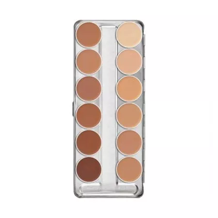 Kryolan Dermacolor, Camouflage Creme Palette, paleta 12 kamuflaży, 40g, D