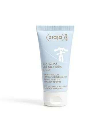 Ziaja Med dla dzieci, hipoalergiczny krem ultrapielęgnujący do buzi i rączek na każdą pogodę, 50ml