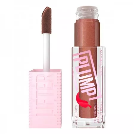 Maybelline New York Lifter Plump, błyszczyk powiększający usta, 007 cocoa zing, 5,4ml