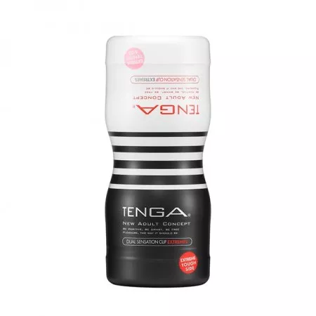 Tenga Dual Sensation Cup jednorazowy masturbator z dwoma otworami Extremes