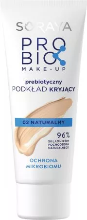 Soraya Probio Make-up, Prebiotyczny podkład kryjący, 02 naturalny, 30ml