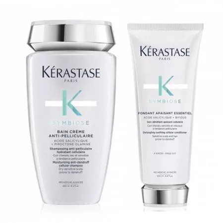 Kerastase Symbiose, zestaw kojący do wrażliwej skóry głowy, kąpiel + odżywka, 250ml + 200ml