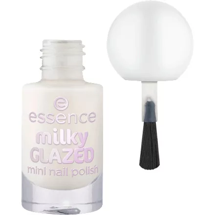 Essence milky Glazed, mini lakier do paznokci, 5ml