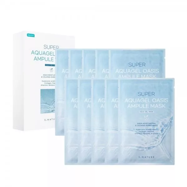 S. Nature Super Aquagel Oasis Ampule Mask nawilżająca maska w płachcie 10x30ml