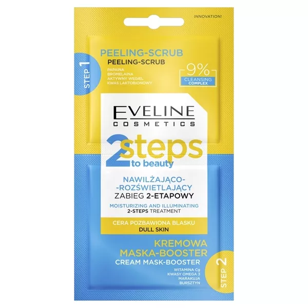 Eveline Cosmetics 2 Steps to Beauty nawilżająco-rozświetlający zabieg 2-etapowy 2x4ml