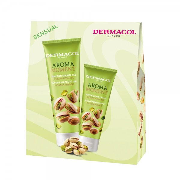 Dermacol Aroma Moment Sicilian Pistachio zestaw krem do rąk 100ml + żel pod prysznic 250ml - uszkodzone opakowanie