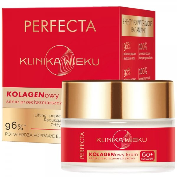Perfecta Klinika Wieku kolagenowy krem silnie przeciwzmarszczkowy na dzień 60+ 50ml