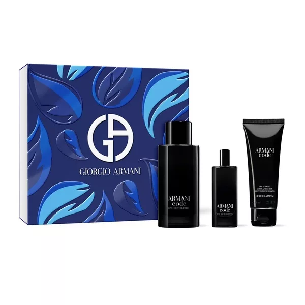 Giorgio Armani Armani Code Pour Homme zestaw woda toaletowa spray 125ml + żel pod prysznic 75ml + woda toaletowa spray 15ml (M)