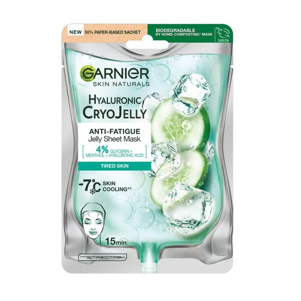 Garnier Hyaluronic Cryo Jelly nawilżająca żelowa maska na tkaninie 27g