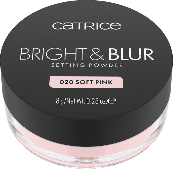 Catrice Bright&Blur Setting Powder, sypki puder rozjaśniający, 020 Soft Pink, 8g