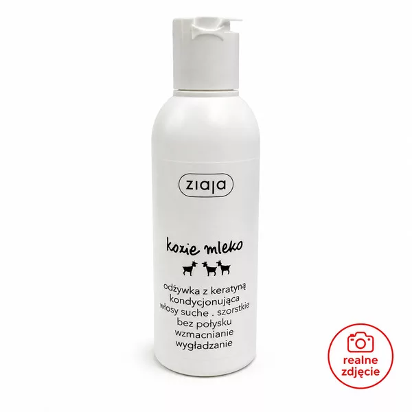 Ziaja Kozie Mleko, odżywka do włosów kondycjonująca z keratyną, 200ml - pęknięta nakrętka