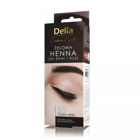 Delia Eyebrow Expert żelowa henna do brwi i rzęs 3,0 Ciemny Brąz 15ml