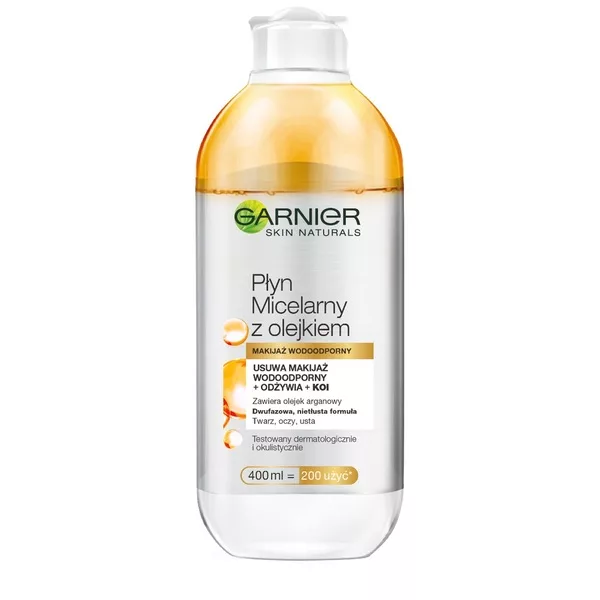 Garnier Skin Naturals Płyn Micelarny z olejkiem arganowym, dwufazowy 400ml