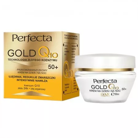 Perfecta Gold Q10 przeciwzmarszczkowy krem na dzień i na noc 50+ 50ml