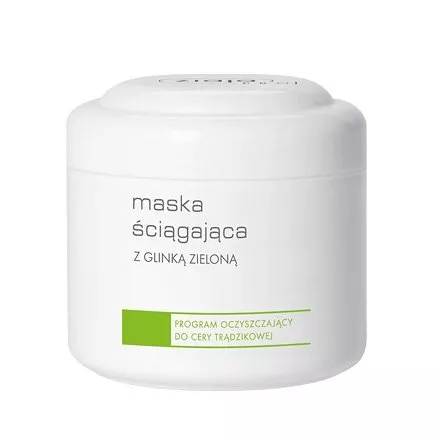 Ziaja Pro, maska ściągająca z glinką zieloną, program oczyszczający do cery trądzikowej, 250ml