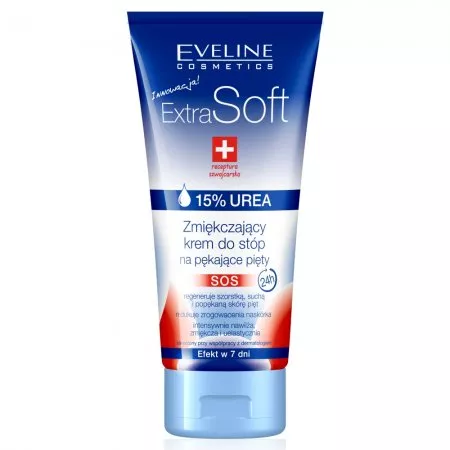 Eveline Extra Soft, zmiękczający krem do stóp na pękające pięty, 15% urea, 100ml