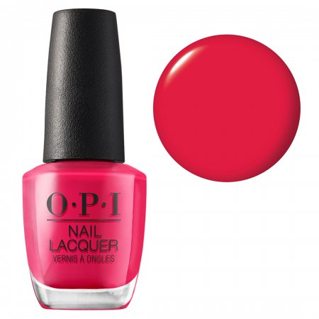OPI Nail Lacquer, klasyczny lakier do paznokci, She Is A Bad Muffuletta NLN56, czerwony, 15ml