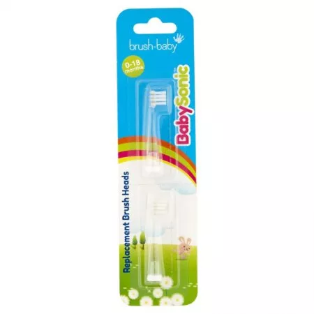 Brush-Baby BabySonic końcówki do szczoteczki sonicznej dla dzieci 0-18m 2szt.