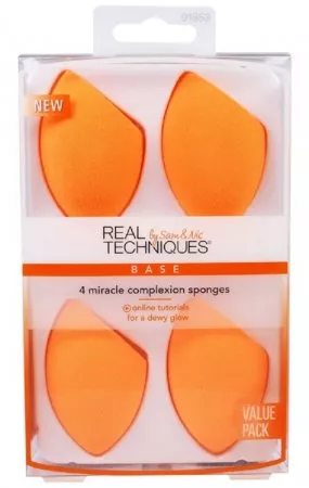 Real Techniques Miracle Complexion Sponges zestaw czterech gąbek do podkładu