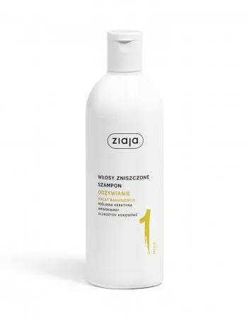 Ziaja Włosy roślinnie pielęgnujemy, kwiat bananowca, szampon odżywienie, 400ml