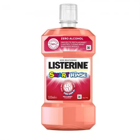 Listerine Smart Rinse płyn do płukania jamy ustnej dla dzieci Berry 500ml