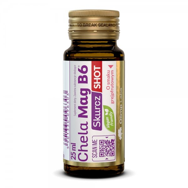 Olimp Labs Chela-Mag B6 Skurcz SHOT suplement diety smak grejpfrutowy 25ml