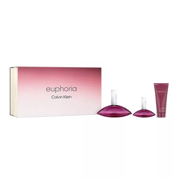 Calvin Klein Euphoria zestaw woda perfumowana spray 100ml + woda perfumowana spray 30ml + balsam do ciała 100ml (W)