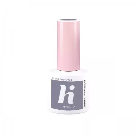 hi hybrid, lakier hybrydowy, 5ml, #424 Clear Grey