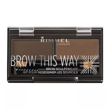 Rimmel Brow This Way Brow Sculpting Kit zestaw do konturowania brwi 003 Dark Brown 1,3g