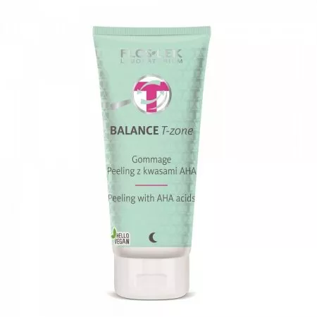 FlosLek Balance T-Zone Gommage peeling z kwasami AHA 125ml