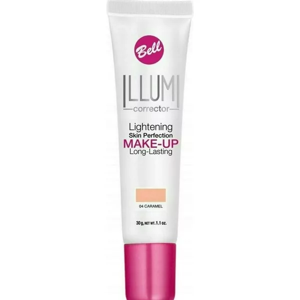 Bell Illumi Corrector, trwały fluid rozświetlająco-korygujący do twarzy, 04, 30g