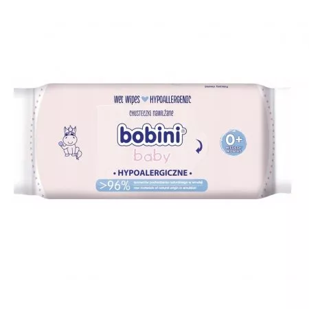 Bobini Baby hypoalergiczne chusteczki nawilżane dla dzieci i niemowląt 60szt