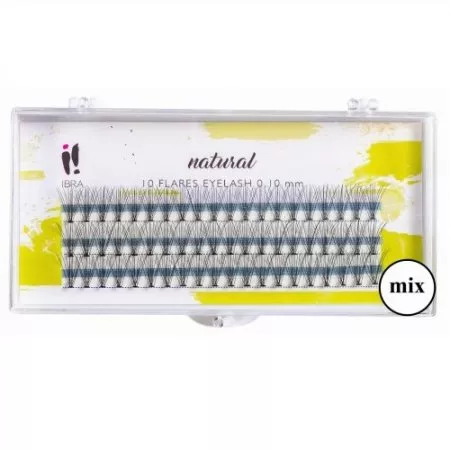 Ibra Kępki sztucznych rzęs Natural Knot-Free 0.10 C-Mix